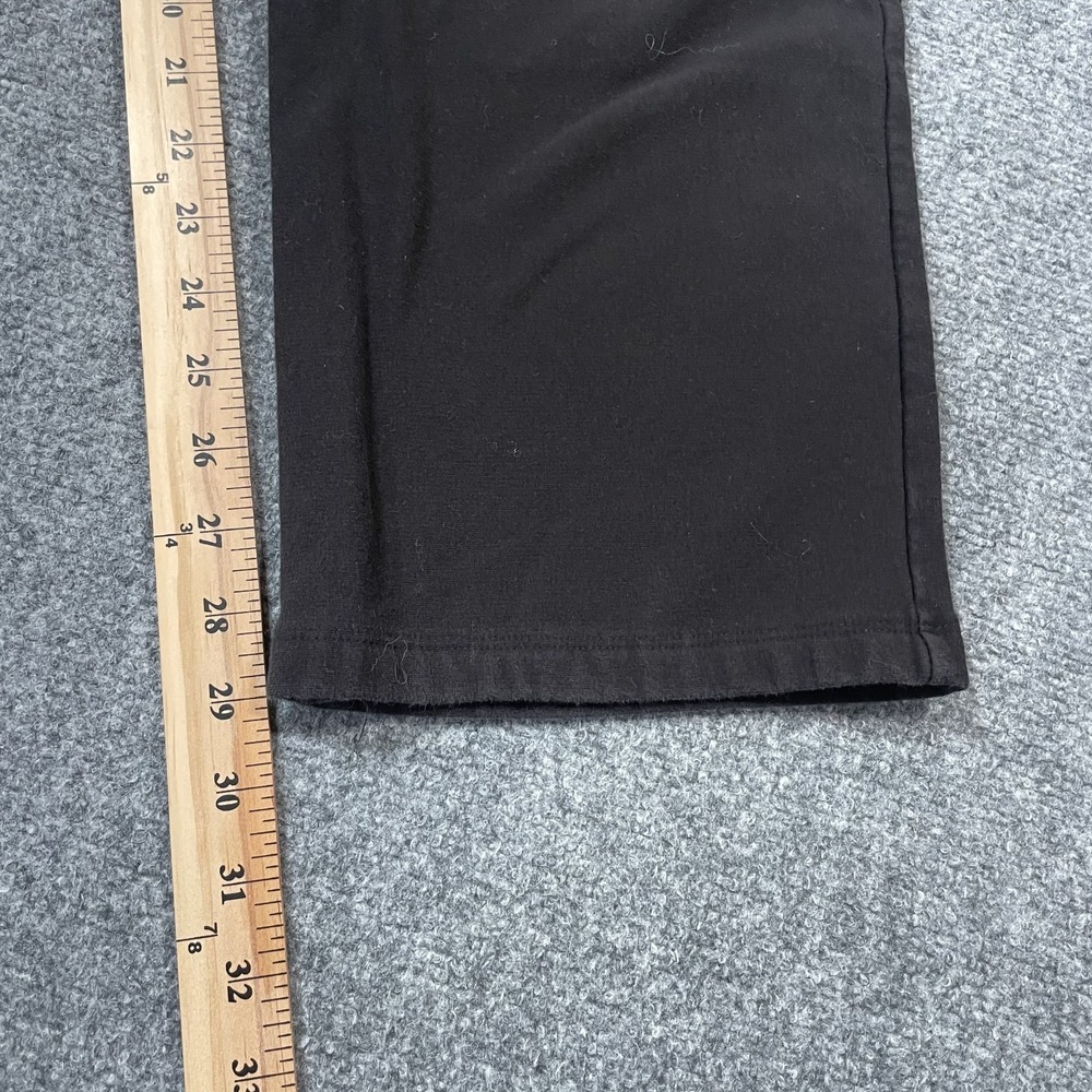LL Bean Fleece Lined Pants Womens 1X Black Plus Size Stretch Pullon Pockets - Picture 4 of 10